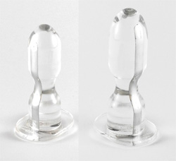 Acrylic Anal Butt Plug Double Pole - two sizes
