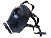 Black Rubber Gas Mask side