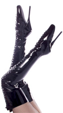 Black Patent Thigh High Ballet Boots